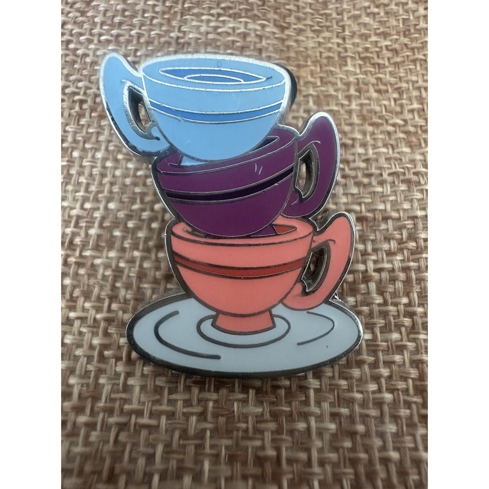 Disney Parks Mad Tea Party Stacked Teacups‎ Trading Pin 2017 Alice Wonderland